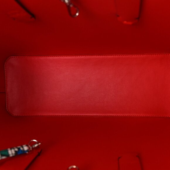 Christian Louboutin Cabata Small Leather Multicolor Red Tote Bag Pouch Italy NEW - Picture 6 of 10